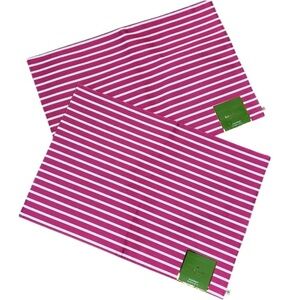Kate Spade New York Harbour Drive Placements Set of 2 Pink White Stripe Preppy